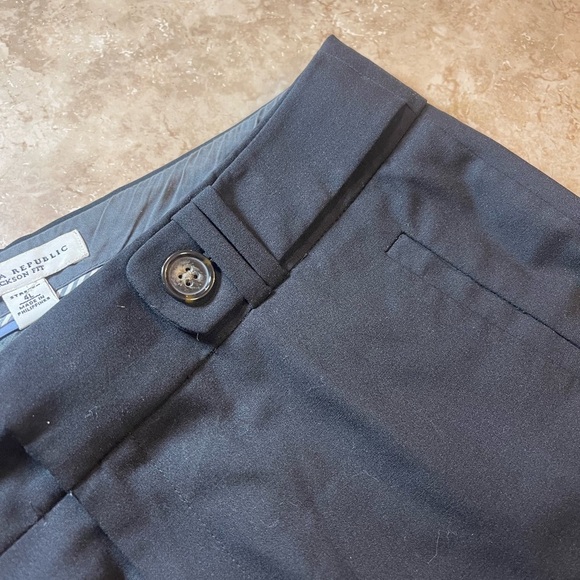Banana Republic Stretch Black Pants 4L Womens Wool Office Work - Picture 4 of 6